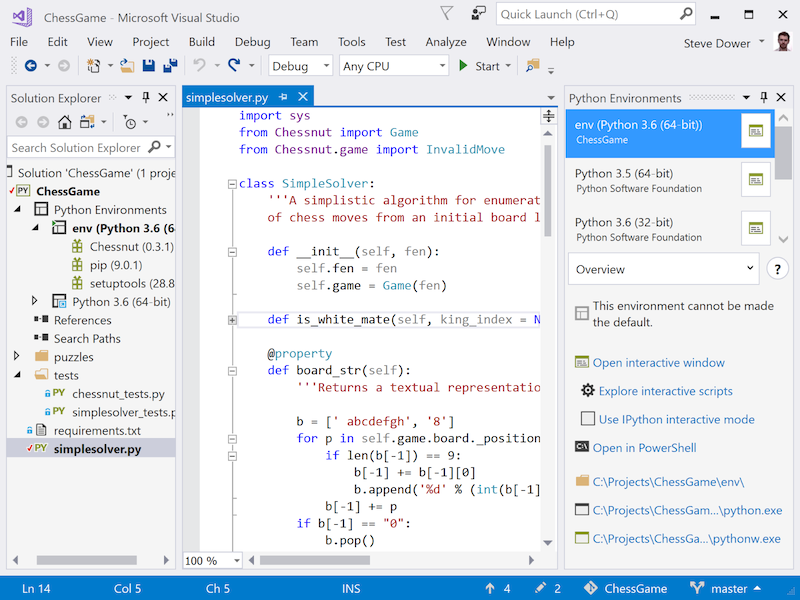 how to run python code in visual studio