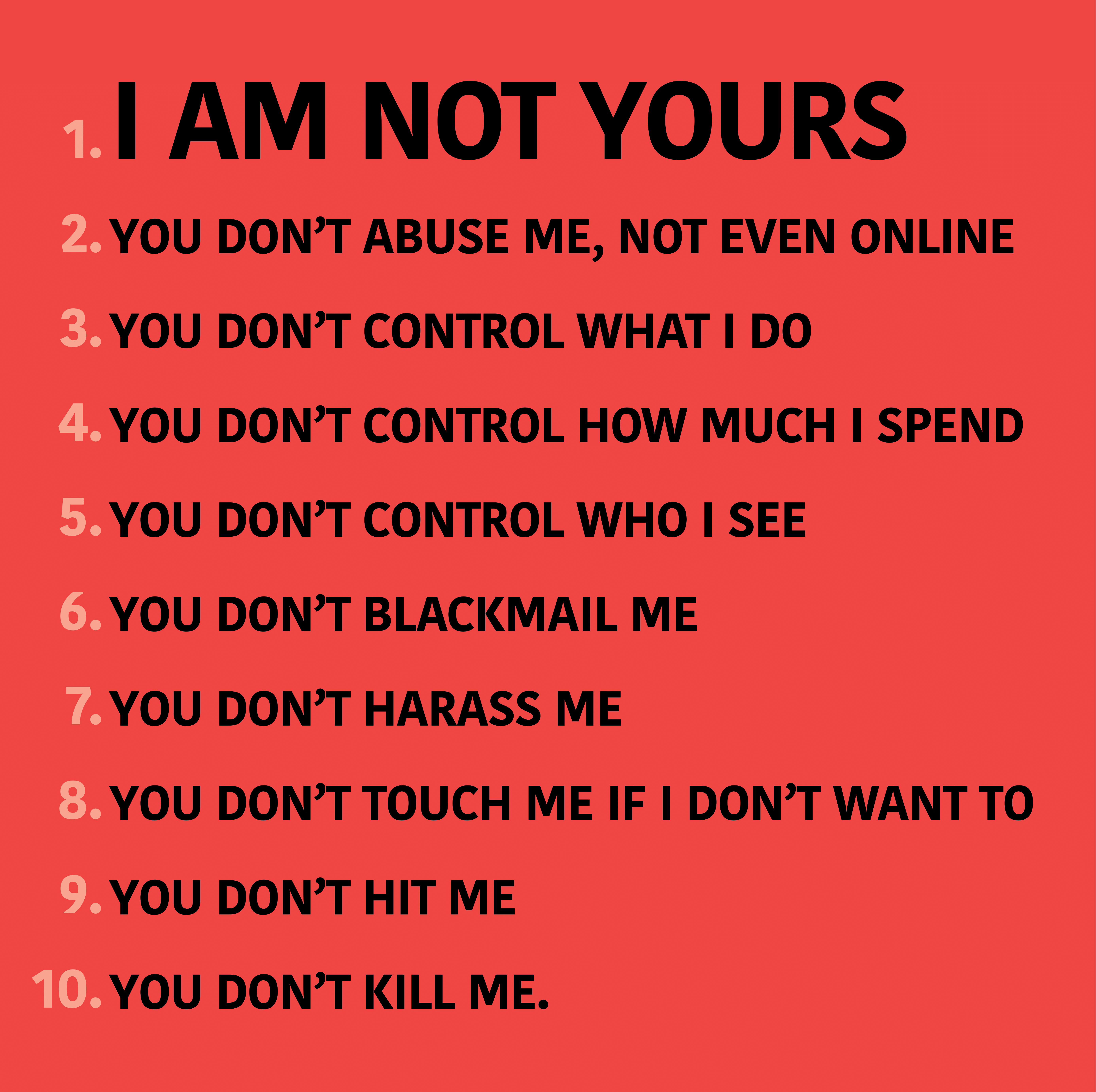 The RER campagin for the International day for the elimination of violence against women.