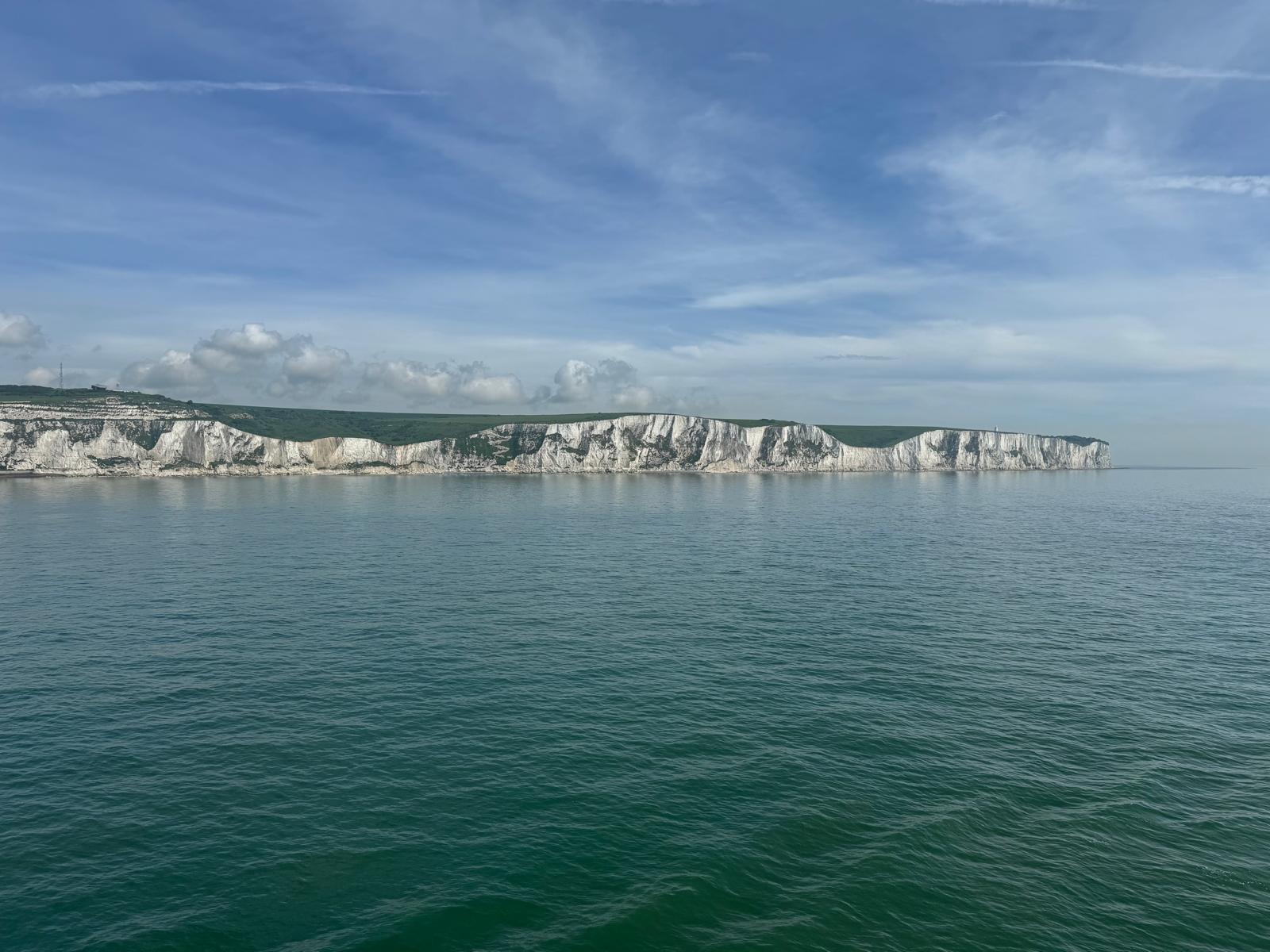 White cliffs of Dover. England here we come.