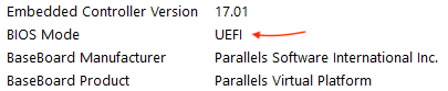 Windows 10 BIOS in UEFI mode